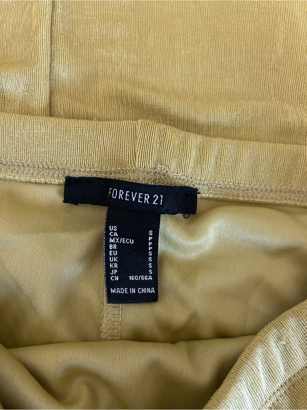 Forever 21 Mustard Yellow Size Small Slip Maxi Slip Skirt - Picture 3 of 4